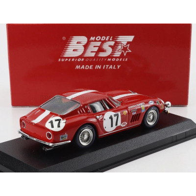 BEST MODEL FERRARI 275 GTB 3.3L V12 TEAM SCUDERIA FILIPINETTI N 17 24h LE MANS 1968 JACQUES REY - CLAUDE HALDI - RED 1/43