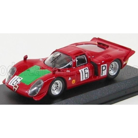 BEST MODEL ALFA ROMEO 33.2 N 16 NURBURGRING 1968 GIUNTI - GALLI - RED GREEN 1/43
