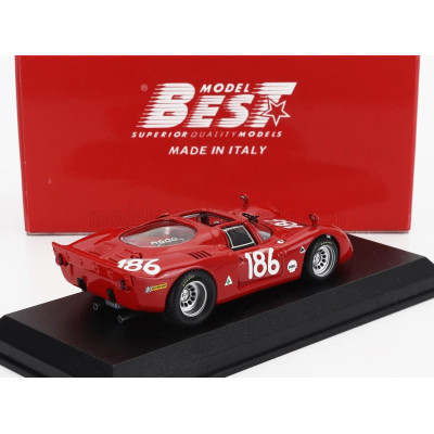 BEST MODEL ALFA ROMEO 33.2 TEAM AUTODELTA SPA N 180 TARGA FLORIO 1968 IGNAZIO GINTI - NANNI GALLI - RED 1/43