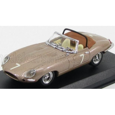 BEST MODEL JAGUAR E-TYPE SPIDER N 7 DEL MAR USA 1961 WALLY BARNITZ - BRONZE MET 1/43