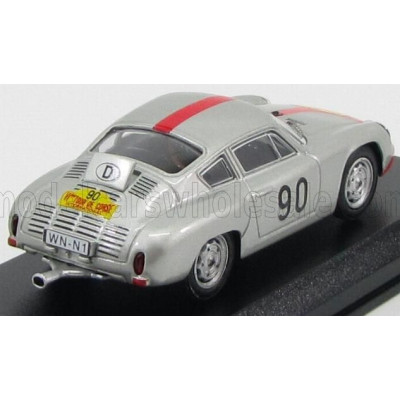 BEST MODEL PORSCHE 1600GS ABARTH N 90 TOUR DE CORSE 1961 - SILVER RED 1/43