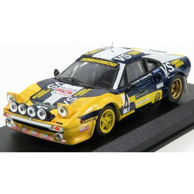 BEST MODEL FERRARI 308 GTB Gr.4 N 4 WINNER RALLY PIANCAVALLO 1980 NICO - GIORGIO BARBAN - YELLOW BLUE 1/43