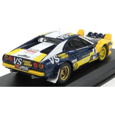 BEST MODEL FERRARI 308 GTB Gr.4 N 4 WINNER RALLY PIANCAVALLO 1980 NICO - GIORGIO BARBAN - YELLOW BLUE 1/43