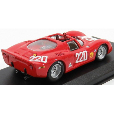 BEST MODEL ALFA ROMEO 33.2 N 220 TARGA FLORIO 1968 VACCARELLA - SCHUTZ - RED 1/43