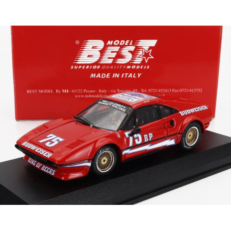 BEST MODEL FERRARI 308GTB  SCCA N 75 TRANS-AM CHAMPIONSHIP 1978 PAUL NEWMAN - RED 1/43