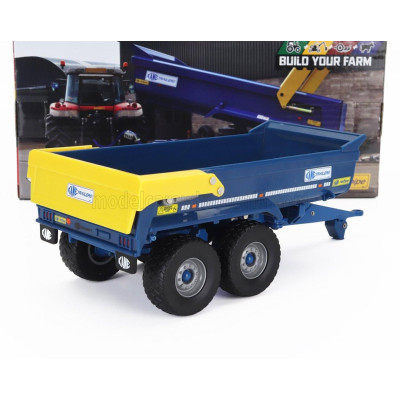 BRITAINS KANE DUMP TRAILER - CARRELLO CASSONE RIBALTABILE - BLUE YELLOW 1/32
