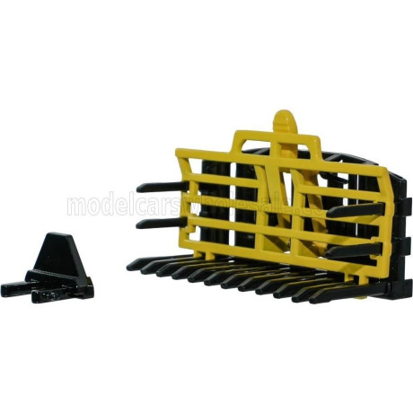 BRITAINS ACCESSORIES BUCKRAKE - RASTELLO TRASPORTATORE - YELLOW BLACK 1/32