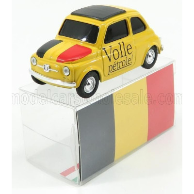 BRUMM FIAT 500 BRUMS BELGIO - VOLLE PETROLE ! 2018 - YELLOW 1/43