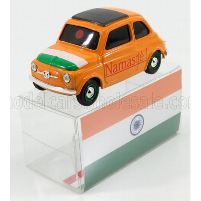 BRUMM FIAT 500 BRUMS INDIA - NAMASTE' ! - YELLOW 1/43