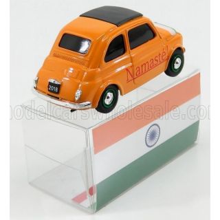 BRUMM FIAT 500 BRUMS INDIA - NAMASTE' ! - YELLOW 1/43