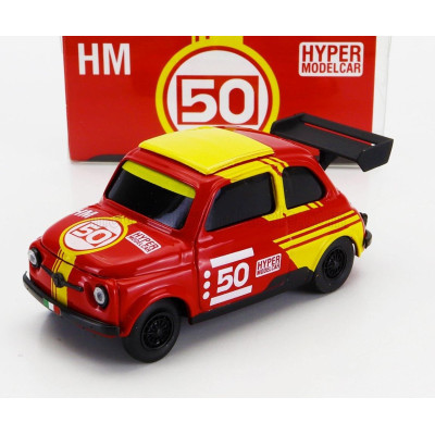 BRUMM FIAT 500 BRUMS N 50 HM HYPER MODELCAR 2024 - RED YELLOW BLACK 1/43