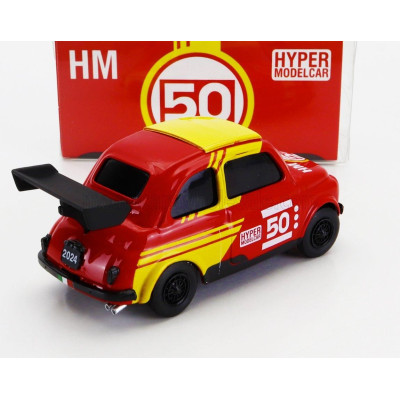 BRUMM FIAT 500 BRUMS N 50 HM HYPER MODELCAR 2024 - RED YELLOW BLACK 1/43
