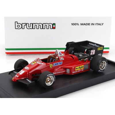BRUMM FERRARI F1  126C4 N 28 BELGIUM GP 1984 RENE ARNOUX - RED BLACK 1/43