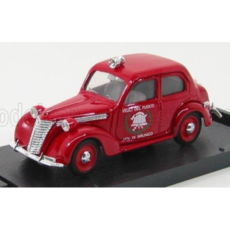 BRUMM FIAT 1100 E VIGILI DEL FUOCO DI BRUNICO 1947 - FIRE ENGINE - RED 1/43