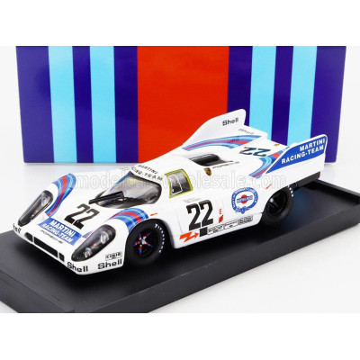 BRUMM PORSCHE 917K 4.9L TEAM MARTINI RACING N 22 WINNER 24h LE MANS 1971 HELMUT MARKO - GIJS VAN LENNEP - WHITE BLUE RED 1/43