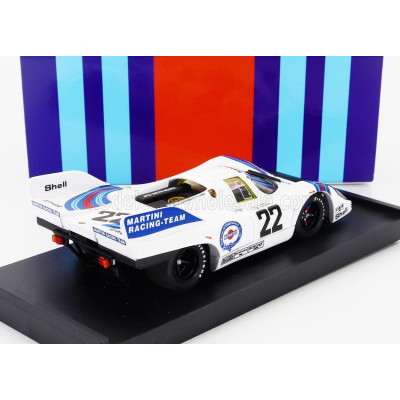 BRUMM PORSCHE 917K 4.9L TEAM MARTINI RACING N 22 WINNER 24h LE MANS 1971 HELMUT MARKO - GIJS VAN LENNEP - WHITE BLUE RED 1/43