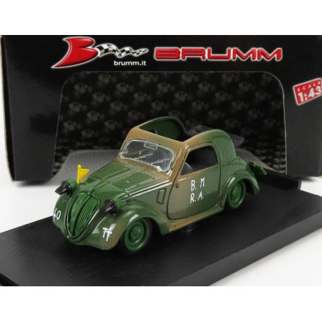 BRUMM SIMCA 5 MILITARE D-DAY APERTA - OPEN 1944 - MILITARY GREEN 1/43