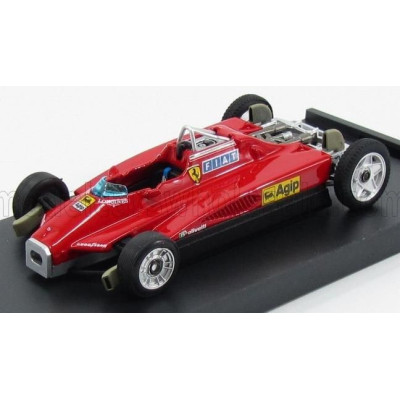 BRUMM FERRARI F1  126C2 N 27 2nd SAN MARINO IMOLA GP 1982 GILLES VILLENEUVE - MULETTO - T-CAR - RED 1/43