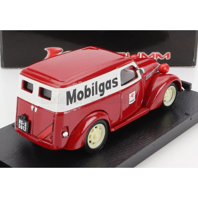 BRUMM FIAT 1100 E VAN MOBILGAS 1956 - RED WHITE 1/43