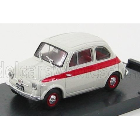 BRUMM FIAT 500 NUOVA SPORT TETTO METALLICO - METAL TOP 1957 - LIGHT GREY 1/43