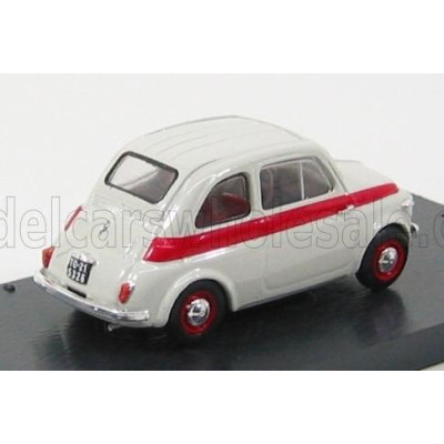 BRUMM FIAT 500 NUOVA SPORT TETTO METALLICO - METAL TOP 1957 - LIGHT GREY 1/43