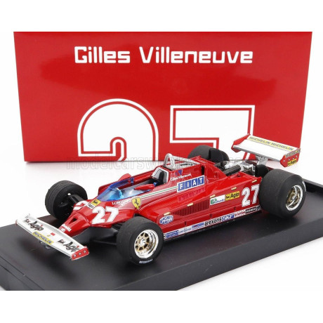 BRUMM FERRARI F1  126CK TURBO N 27 ITALY GP 1981 GILLES VILLENEUVE - RED 1/43