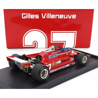BRUMM FERRARI F1  126CK TURBO N 27 ITALY GP 1981 GILLES VILLENEUVE - RED 1/43