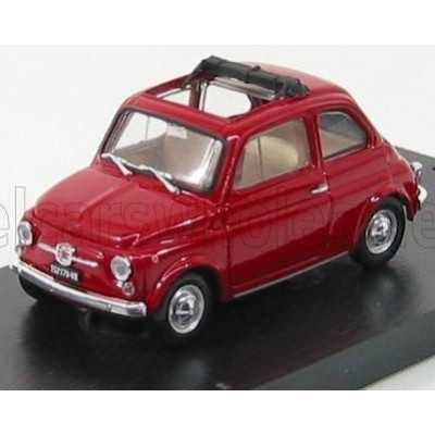 BRUMM FIAT 500F TETTO APERTO - OPEN 1965 - ROSSO MEDIO 1/43