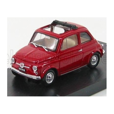 BRUMM FIAT 500F TETTO APERTO - OPEN 1965 - ROSSO MEDIO 1/43