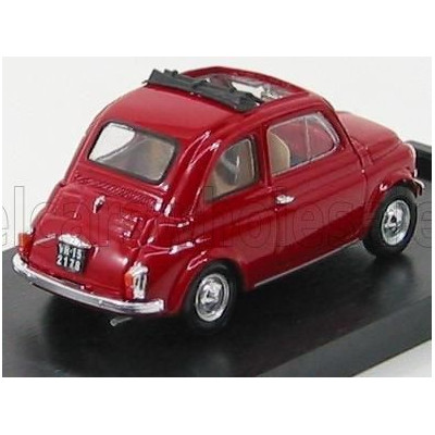 BRUMM FIAT 500F TETTO APERTO - OPEN 1965 - ROSSO MEDIO 1/43