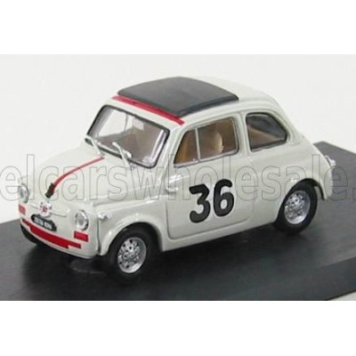 BRUMM FIAT NUOVA 500 N 36 PREPARATA GIGETTO GIRALDI PREMIO CAMPAGNANO  VALLELUNGA 1965 IGNAZIO GIUNTI - LIGHT GREY 1/43