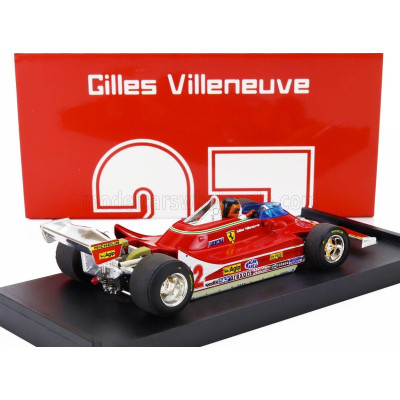 BRUMM FERRARI F1  312T4 N 12 2nd GP FRENCH GP 1979 GILLES VILLENEUVE - WITH DRIVER FIGURE - RED 1/43