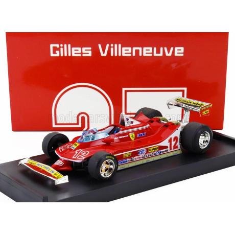 BRUMM FERRARI F1  312T4 N 12 2nd GP FRENCH GP 1979 GILLES VILLENEUVE - RED 1/43