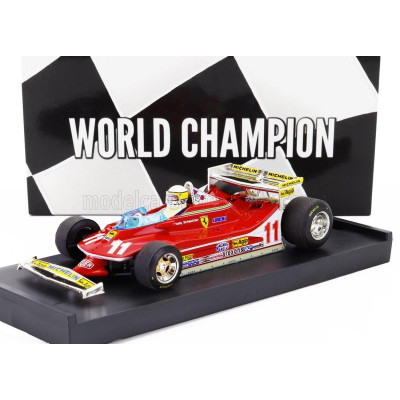 BRUMM FERRARI F1  312T4 N 11 WORLD CHAMPION WINNER MONACO GP 1979 JODY SCHECKTER - WITH DRIVER FIGURE - RED 1/43