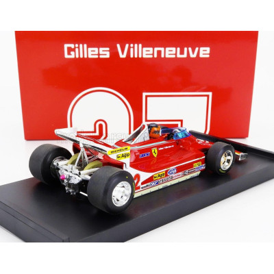 BRUMM FERRARI F1  312T4 N 12 MONACO GP 1979 GILLES VILLENEUVE - WITH DRIVER FIGURE - RED 1/43