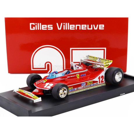 BRUMM FERRARI F1  312T4 N 12 MONACO GP 1979 GILLES VILLENEUVE - RED 1/43