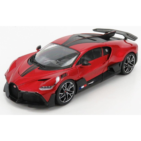 BURAGO BUGATTI DIVO 2018 - RED MET CARBON 1/18