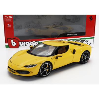 BURAGO FERRARI 296 GTB HYBRID 830HP V6 2021 - YELLOW 1/18