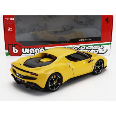 BURAGO FERRARI 296 GTB HYBRID 830HP V6 2021 - YELLOW 1/18