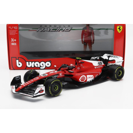 BURAGO FERRARI F1  SF-23 TEAM SCUDERIA FERRARI N 55 LAS VEGAS USA GP 2023 CARLOS SAINZ - RED WHITE BLACK 1/18