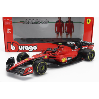 BURAGO FERRARI F1  SF-23 TEAM SCUDERIA FERRARI N 55 SEASON 2023 CARLOS SAINZ - EXCLUSIVE CARMODEL - RED BLACK 1/18