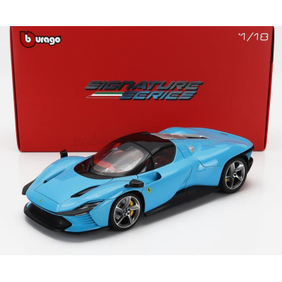 BURAGO FERRARI DAYTONA SP3 CLOSED ROOF 2022 - BABY BLUE 1/18