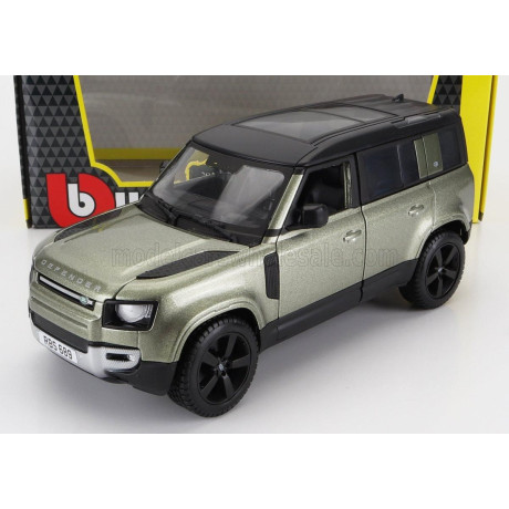 BURAGO LAND ROVER NEW DEFENDER 110 2020 - LIGHT GREEN MET WHITE 1/24