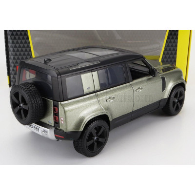 BURAGO LAND ROVER NEW DEFENDER 110 2020 - LIGHT GREEN MET WHITE 1/24