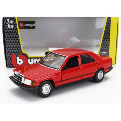 BURAGO MERCEDES BENZ 190E 1984 - RED 1/24