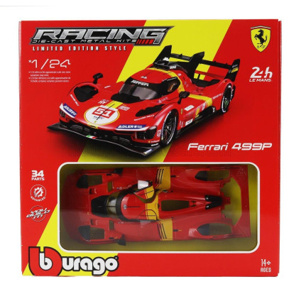 BURAGO FERRARI 499P 3.0L TURBO V6 TEAM FERRARI AF CORSE N 51 WINNER 24h LE MANS 2023 ALESSANDRO PIER GUIDI - JAMES CALADO - ANTO