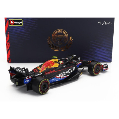 BURAGO RED BULL F1  RB19 TEAM ORACLE RED BULL RACING N 11 4th AUSTIN USA GP 2023 SERGIO PEREZ - WITH PILOT AND SHOWCASE - MATT B