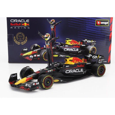 BURAGO RED BULL F1  RB19 TEAM ORACLE RED BULL RACING N 11 SEASON 2023 SERGIO PEREZ - MATT BLUE YELLOW RED 1/24