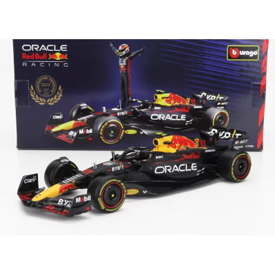 BURAGO RED BULL F1  RB19 TEAM ORACLE RED BULL RACING N 11 SEASON 2023 SERGIO PEREZ - MATT BLUE YELLOW RED 1/24