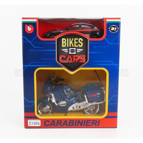 BURAGO ALFA ROMEO GIULIA CARABINIERI 2015 + SCALE 1/18 R1100RT CARABINIERI 2001 - BLUE 1/43